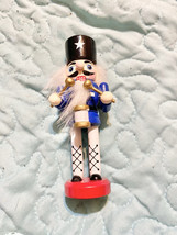 Wooden Nutcracker Drummer 4.5 Inches Tall Blue - $12.00