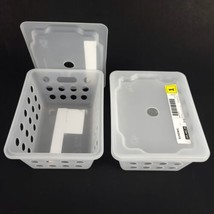 (Lot of 2) IKEA Rundbal Storage Basket W/ Lid Stackable Transparent 7x5.... - £15.06 GBP