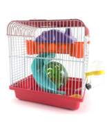 Small Pet Cage Hamster Mouse Rodent House Habitat Double Door Wheel Feed... - $500.97 MXN