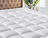 Matbeby Bedding Quilted Fitted Full Mattress Pad Cooling Breathable Fluf... - £33.58 GBP