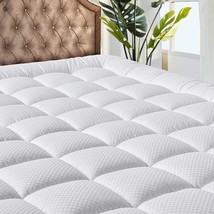 Matbeby Bedding Quilted Fitted Full Mattress Pad Cooling Breathable Fluffy Soft - £34.22 GBP