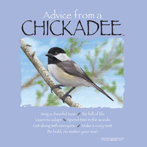 Chickadee Ladies T shirt S L XL NWT Advice Bird Wildlife Cotton - £17.57 GBP