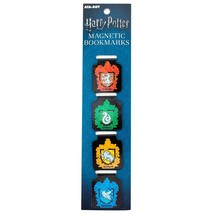 Harry Potter School Crests Magnetic Bookmarks Set Of 4 Black - £10.37 GBP