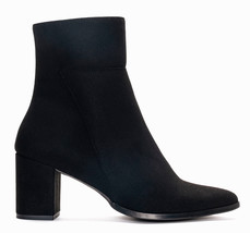 Vegan boot ankle with heel and zipper smart minimalist elegant breathabl... - $149.49