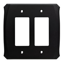 W34479-FB Double GFCI Decora Cover Plate Flat Black - £16.85 GBP