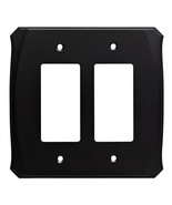 W34479-FB Double GFCI Decora Cover Plate Flat Black - £16.57 GBP