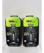 (2) Gillette Labs Razor 1 Handle 2 Blade Refills Travel Case Stand ￼ Exf... - $45.21 CAD