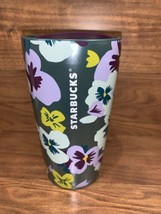 ~New~Starbucks Travel Coffee Mug Purple Green Paisley Slide Lid - £11.15 GBP