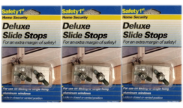 WINDOWS SLIDE STOPS, DELUXE EXTRA-SAFETY - SAFETY 1st HOME SECURITY #751... - $2.97
