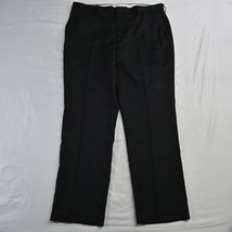 Louis Raphael Tailored 38 x 32 Black Flat Front Mens Dress Pants - £14.14 GBP