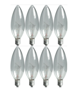 8 GE 60w Decorative B Type Multi Use Candelabra Base 540 Lumen Crystal Clear 8PK - $271.82 MXN