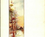 Lot of 10 Christmas Cabin Snow Scene Window Unused Identical 1910s Postc... - $9.85
