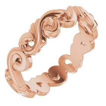 5mm Sculptural Band in 14k Rose Gold - £539.32 GBP