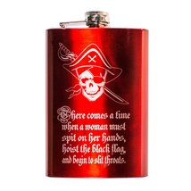 8oz RED There Comes a Time Flask L1 - £17.22 GBP