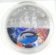 25g Silver Coin 2009 Fiji $1 Tropical Fish of Fiji Damsel Fish - £119.35 GBP
