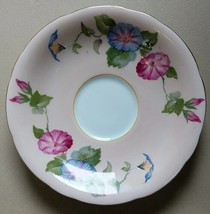 Aynsley Pink Bone China Saucer Morning Glory Floral - £4.73 GBP