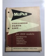 1959 MoPar Collision Factory Parts List Catalog ORIGINAL - $37.14 CAD