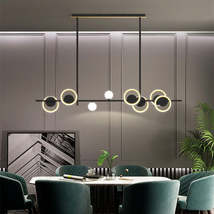 Nordic LED Black Chandelier Hanging Lights Fixtures 220-240V - £255.47 GBP+