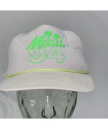 Vintage 90s Maui Hawaii 1994 Neon/White Snapback Rope Trucker Hat Mesh C... - $516.26 MXN