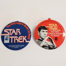 x2 Star Trek Leonard Nimoy Spok Only Logical Books To Read Metal Tab But... - £23.67 GBP