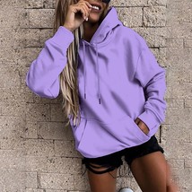 New Style Hoodie 2021 Lazy Style Womens Sweater wear Pullover Polyester Cotton S - £55.12 GBP