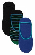 3 Pares Pack HUE Mujer Rayas &amp; Sólido Corte Alto Forro Calcetines Azul R... - $4.98