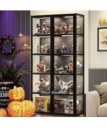 Display Cabinet, 5-Tier Tall Bookcase with Adjustable Shelves, Collectib... - $273.45 CAD