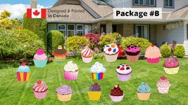 Cup Cake Package – Cupcakes 16&quot; Tall (Total 8pcs or 17pcs)  | Yard Sign ... - $65.00