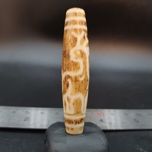 Birmano del sur de Asia 58 mm viejo pumtek cuentas de madera petrificada - $43.56