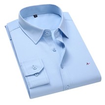 2022 New Revased Plus 5xl -8xl camisa cmen&#39;s slim solid color long-sleeved shirt - £97.06 GBP