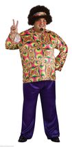 PURPLE DAZE HENDRIX HIPPIE 60's WOODSTOCK MEN'S HALLOWEEN COSTUME PLUS S... - $44.43