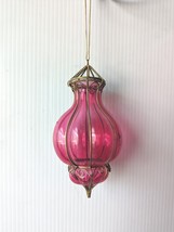 Vintage Caged Glass Ornament Large Rose Victorian Statement Lantern Desi... - £79.73 GBP