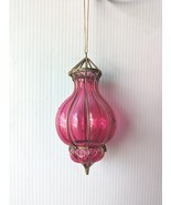 Vintage Caged Glass Ornament Large Rose Victorian Statement Lantern Desi... - £78.36 GBP