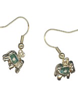 Russo Faberge Uovo Stile Elefante Verde &amp; Oro Colore Statuetta Orecchini - $35.07 CAD