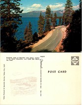 California Lake Tahoe Sierra Mountains Windy Road Pine Trees Vintage Postcard - £7.39 GBP