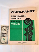 Foundation Studies for the Violin, Bk. 1 by F. Wohlfahrt (1956 Stapled Songbook) - £39.04 GBP