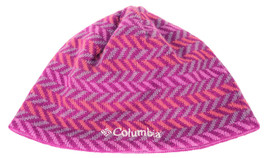 Columbia Girls Reversible Beanie Knit Hat Cap Youth One Size OS Pink Her... - £9.72 GBP