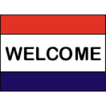 Welcome Flag with Grommets 3ft x 5ft - £24.47 GBP