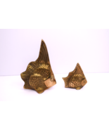 Set of 2 Vintage Brass Goldfish Figures Made in Korea 5&quot; &amp; 2.75&quot; - €15,46 EUR