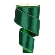 2.5Inch X 10 Yards Christmas Velvet Ribbon,2.5" Wide Wired Ribbon For Christmas  - £19.73 GBP