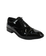 Men Santino Luciano Formal Dress Shoes Patent Leather Shiny Lace up C534... - $69.99