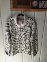 Nicole Miller Heavyweight Half Zip Zebra Print Turtleneck Sweater NWT Sz XL - £39.51 GBP