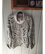 Nicole Miller Heavyweight Half Zip Zebra Print Turtleneck Sweater NWT Sz XL - £38.92 GBP