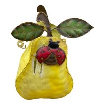 Ladybug Pear Metal Basket 7 1/2” Home Decor - £12.10 GBP