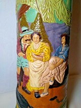 Vintage 1972 Beer Stein 14” Tall - Decor Painted Man Women Scene in Woods - $17.98