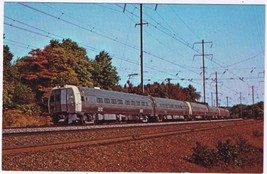 Postcard Train Penn Central&#39;s Fastback Metroliner Metuchen New Jersey - $3.52