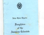 Daughters of the American Colonists Directory John Chew Chapter 2001 - £29.78 GBP