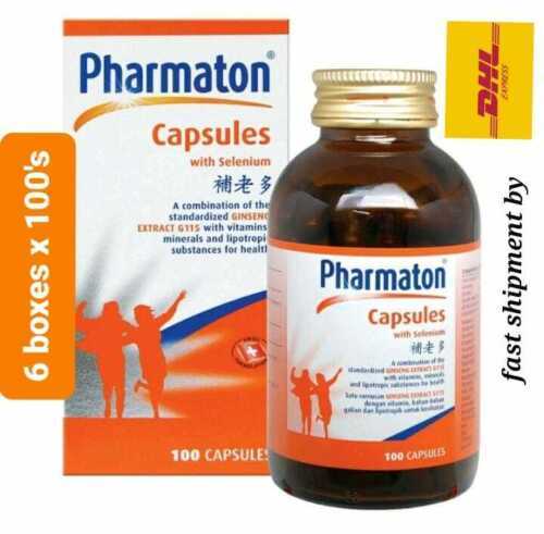 Primary image for PHARMATON Capsules with Ginseng and Selenium Energy Performance 6 boxes x100's
