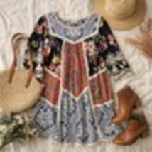 Vanessa Virginia by Anthro Floral Sleeveless A-Line Dress Multicolor Siz... - $47.52