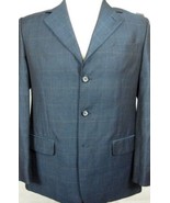 NEW Banzalini Milano Linen &amp; Wool Dark Blue Sport Coat Made in Italy 36R - £47.99 GBP